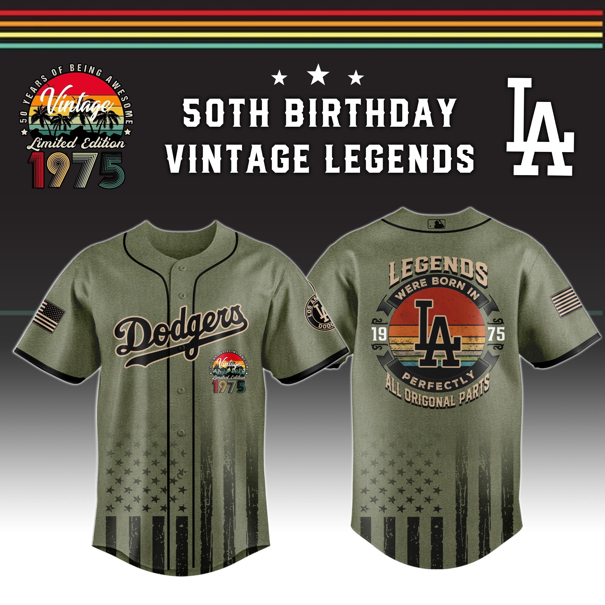 MLB All Teams x 50th Birthday Vintage Legends Special Camo Baseball Jersey MLB All Teams x 50th Birthday Vintage Legends Special Camo Baseball Jersey