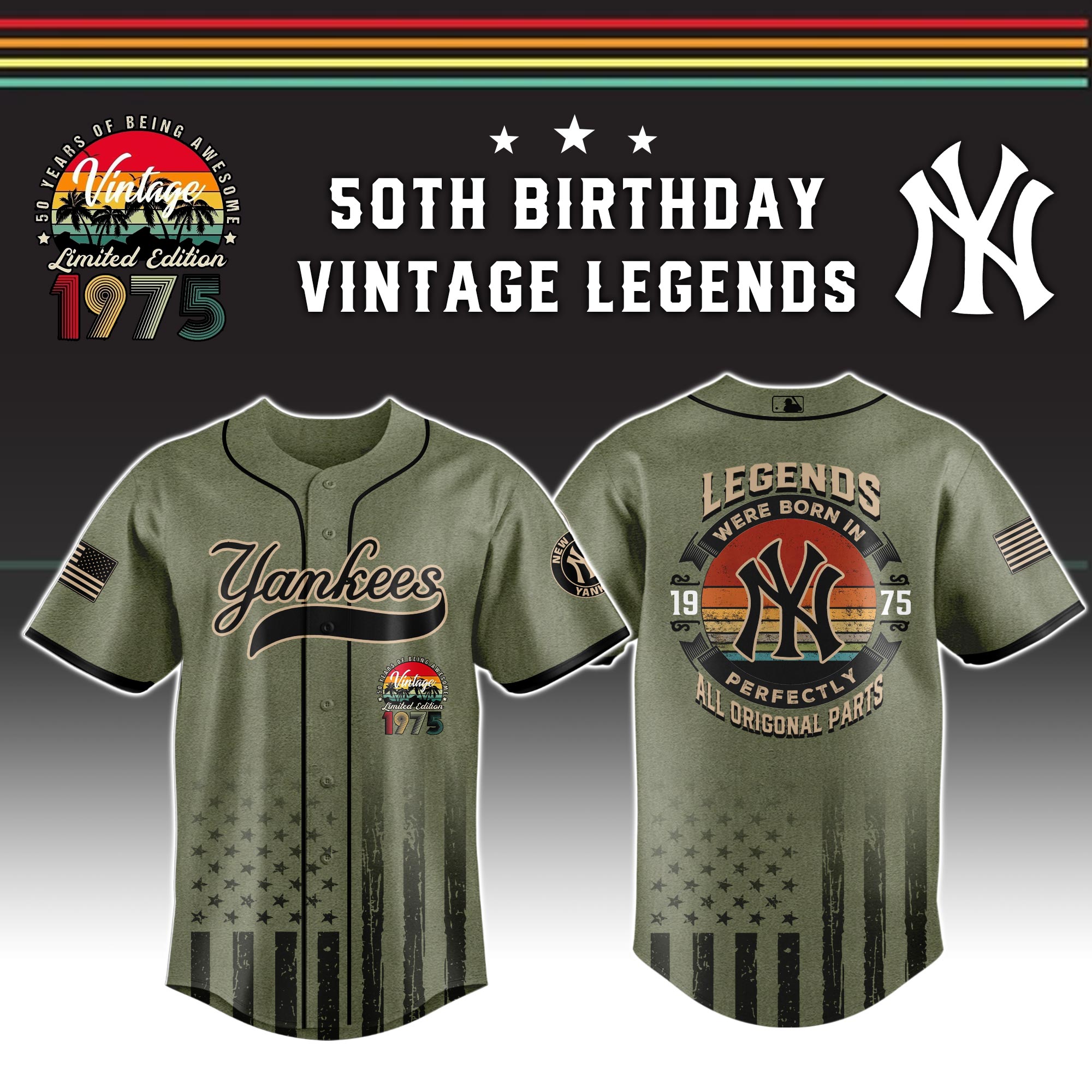 MLB All Teams x 50th Birthday Vintage Legends Special Camo Baseball Jersey MLB All Teams x 50th Birthday Vintage Legends Special Camo Baseball Jersey