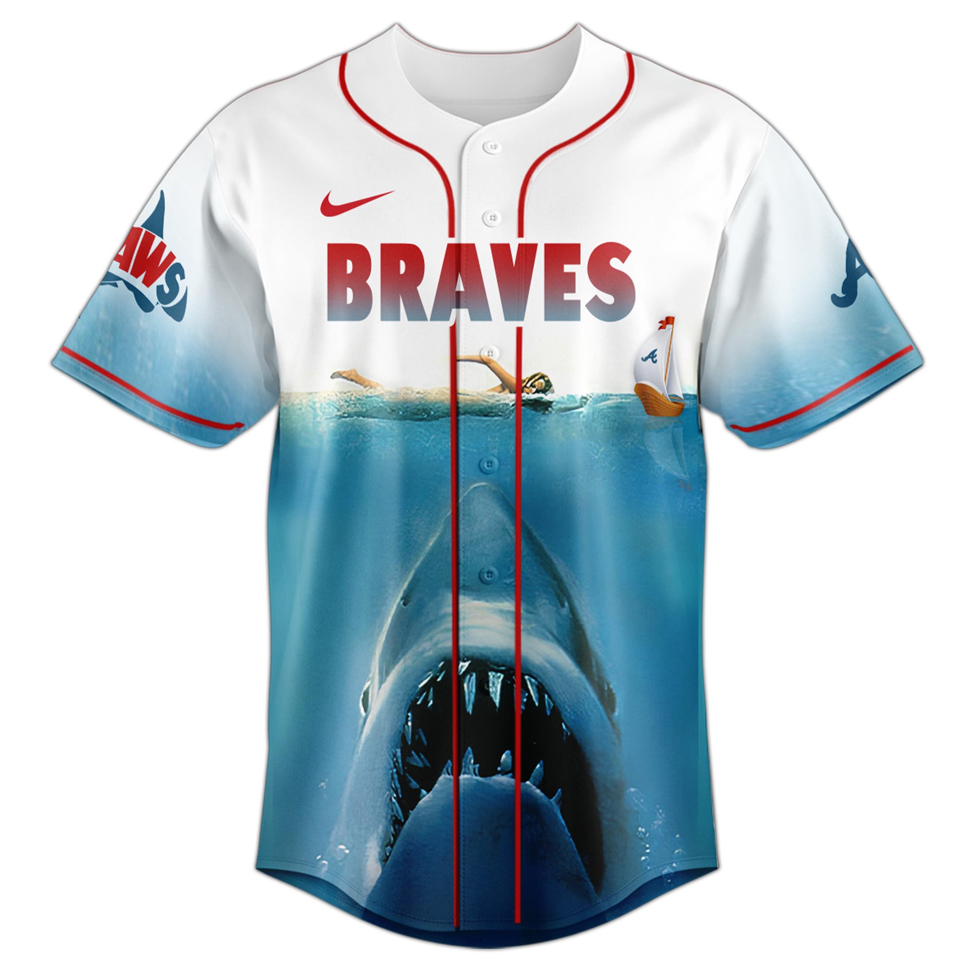 Atlanta Braves MLB x JAWS 50th Anniversary Jersey 2025 Atlanta Braves MLB x JAWS 50th Anniversary Jersey 2025