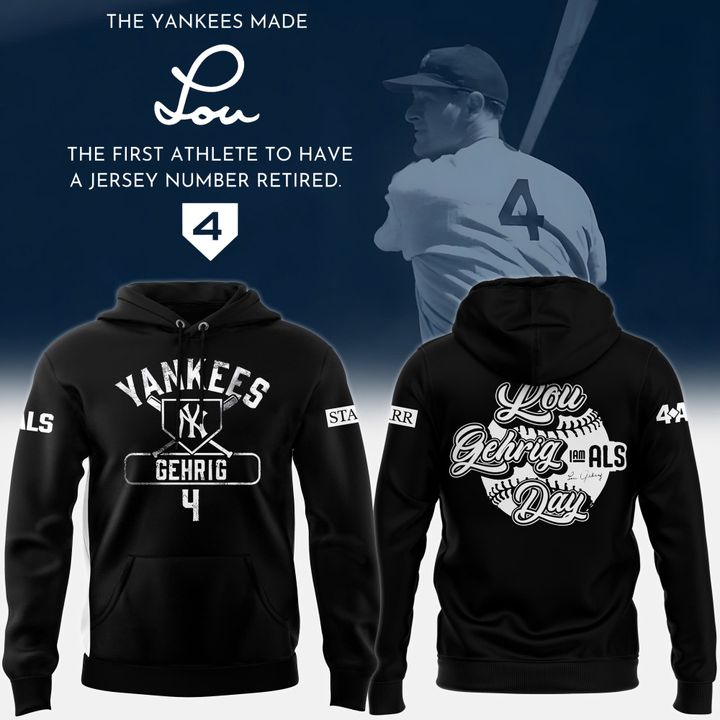 New York Yankees x Lou Gehrig Day Pullover Signature Hoodie Set New York Yankees x Lou Gehrig Day Pullover Signature Hoodie Set