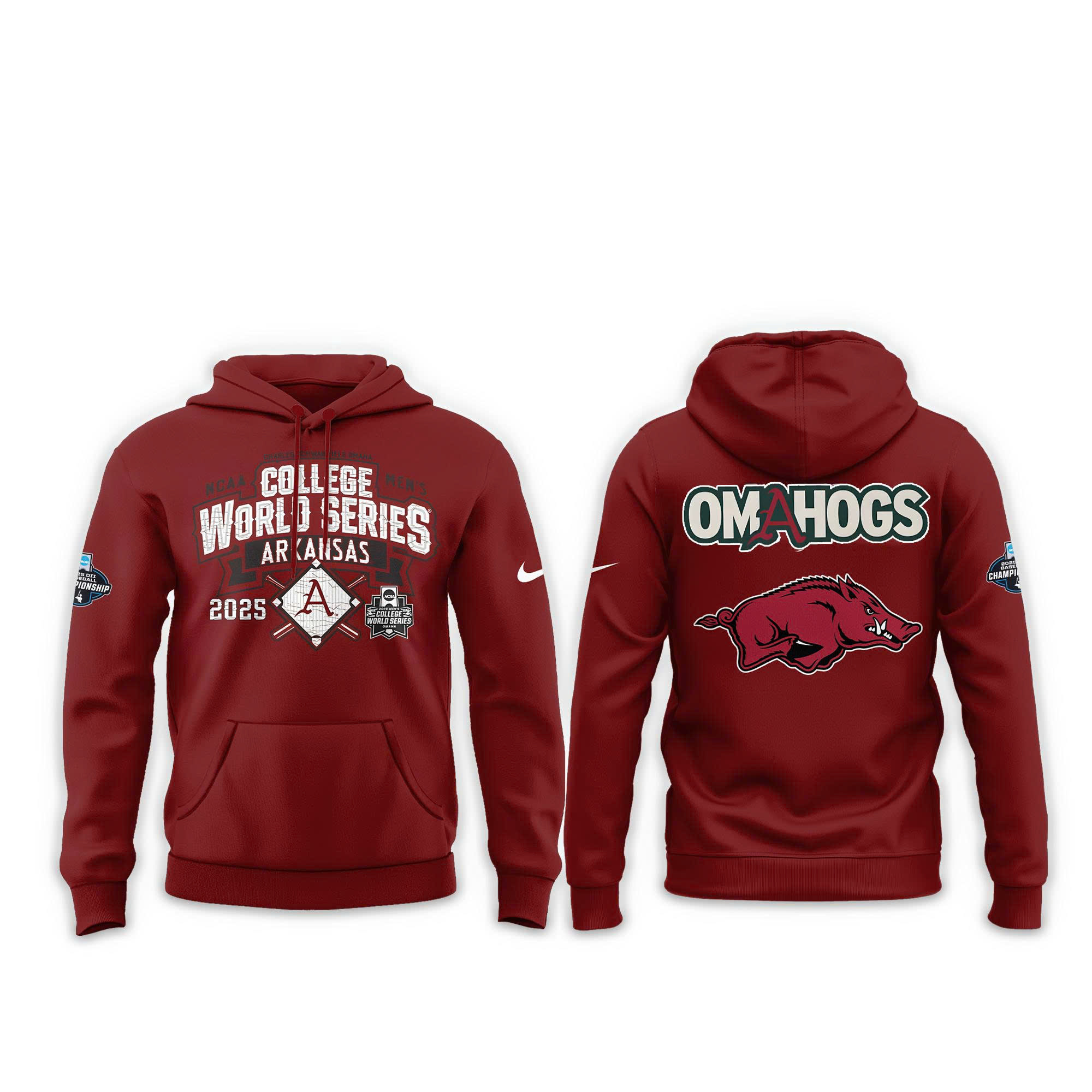 Arkansas Razorback Baseball College World Series 2025 Hoodie Set Arkansas Razorback Baseball College World Series 2025 Hoodie Set