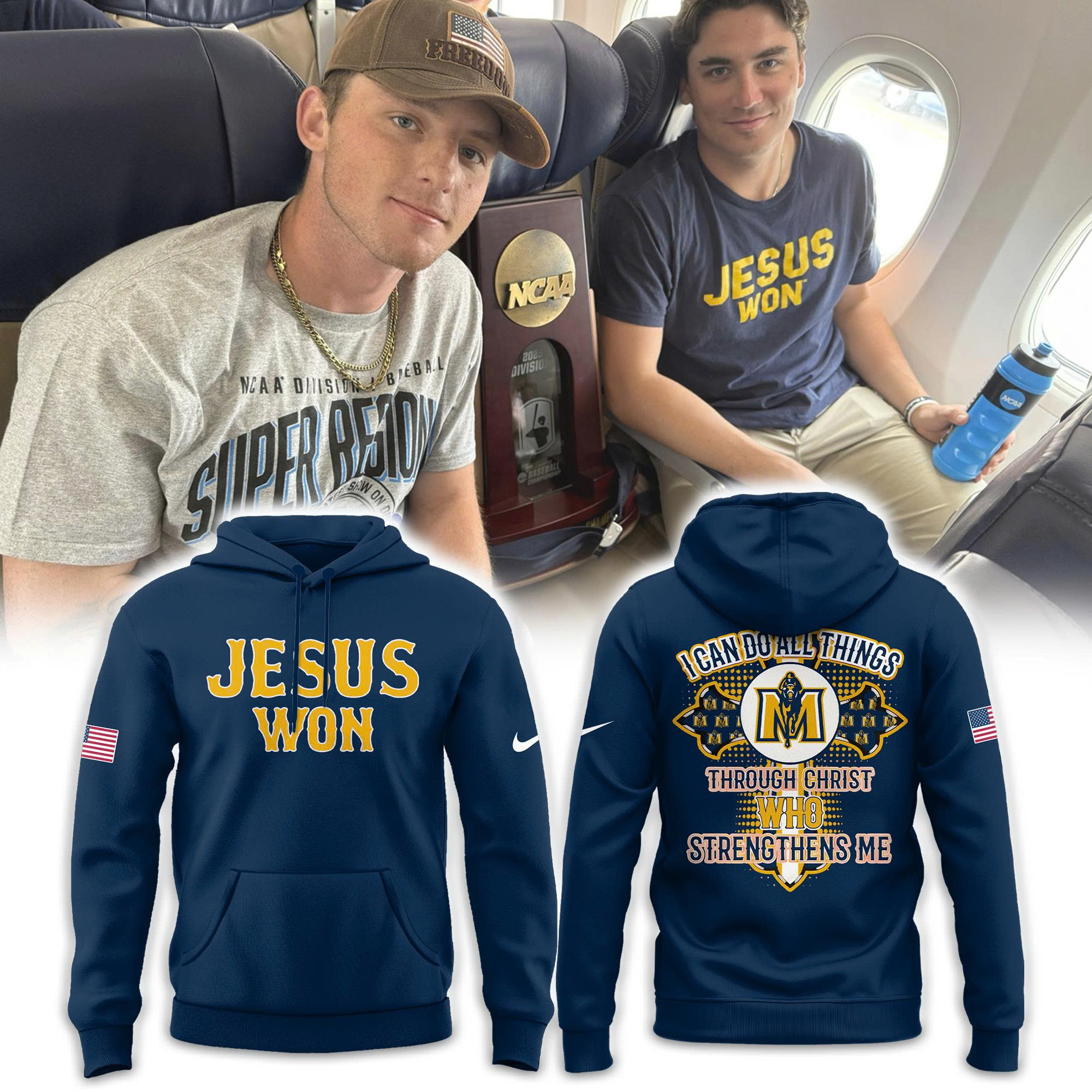 Murray State Racers x JESUS WON Special Black Hoodie Murray State Racers x JESUS WON Special Black Hoodie