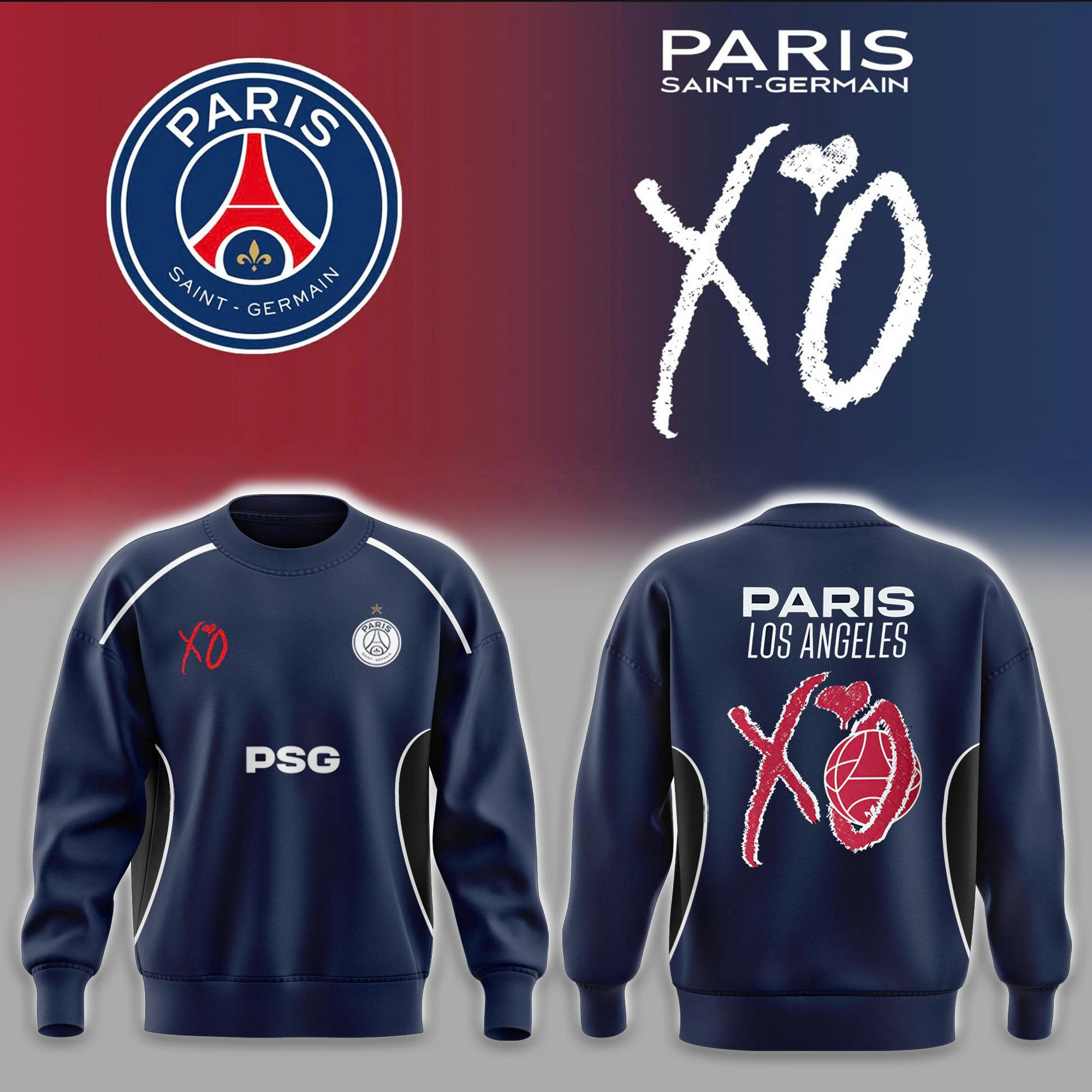 Paris Saint-Germain x XO Special Edition Blue Sweatshirt Paris Saint-Germain x XO Special Edition Blue Sweatshirt