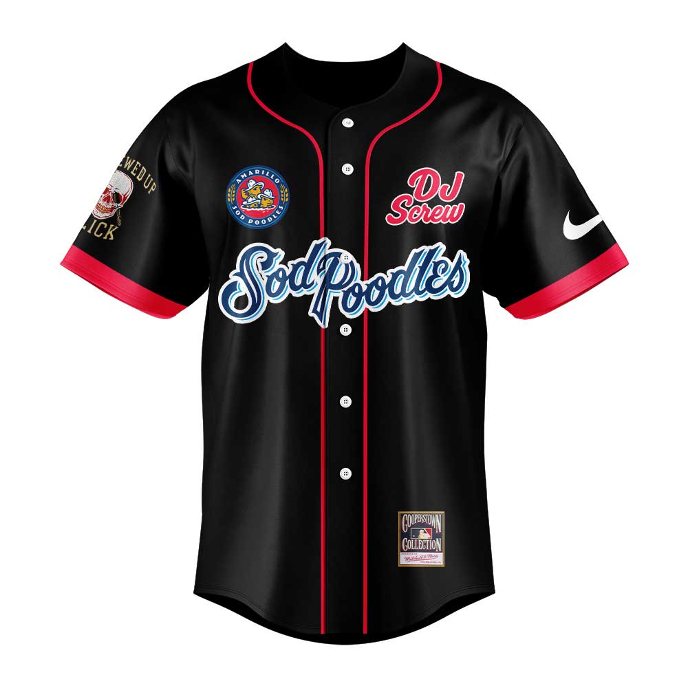 Amarillo Sod Poodles x DJ Screw Day 2025 Baseball Jersey Amarillo Sod Poodles x DJ Screw Day 2025 Baseball Jersey