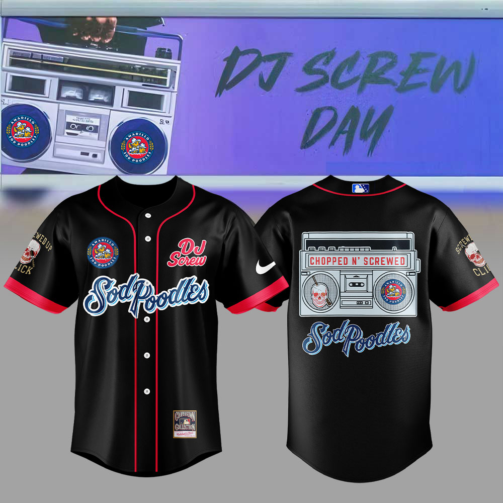 Amarillo Sod Poodles x DJ Screw Day 2025 Baseball Jersey Amarillo Sod Poodles x DJ Screw Day 2025 Baseball Jersey