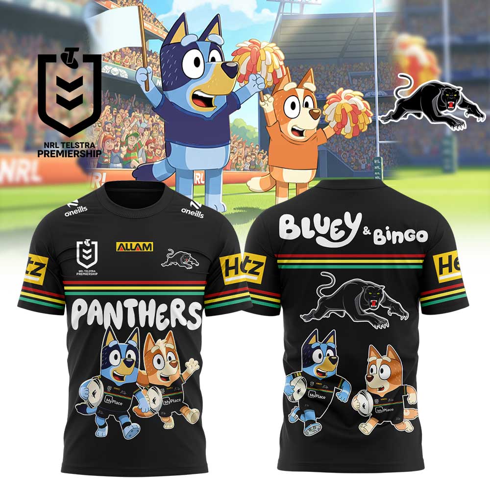 Penrith Panthers NRL x Bluey and Bingo 2025 Shirt Penrith Panthers NRL x Bluey and Bingo 2025 Shirt