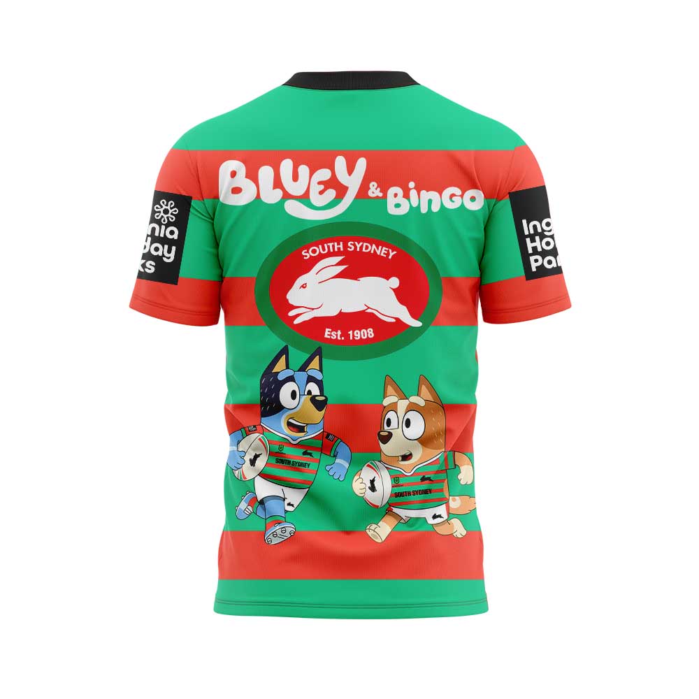 South Sydney Rabbitohs NRL x Bluey and Bingo 2025 Shirt South Sydney Rabbitohs NRL x Bluey and Bingo 2025 Shirt