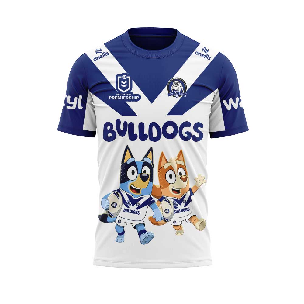Canterbury Bulldogs NRL x Bluey and Bingo 2025 Shirt Canterbury Bulldogs NRL x Bluey and Bingo 2025 Shirt