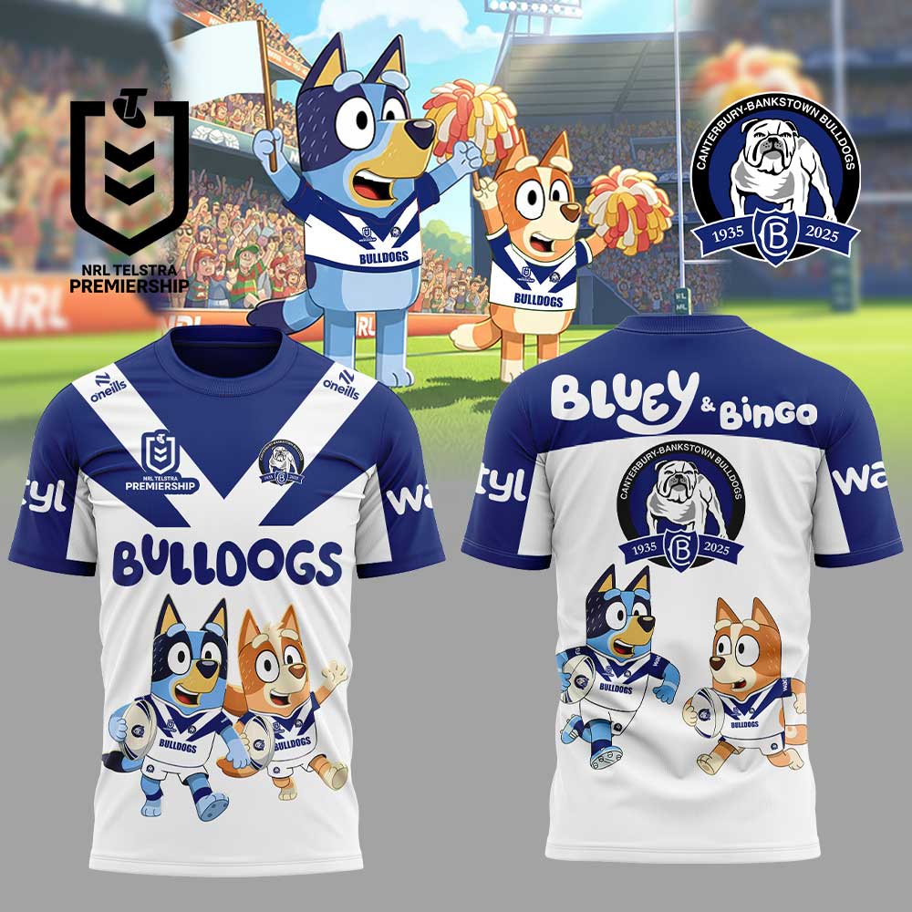 Canterbury Bulldogs NRL x Bluey and Bingo 2025 Shirt Canterbury Bulldogs NRL x Bluey and Bingo 2025 Shirt