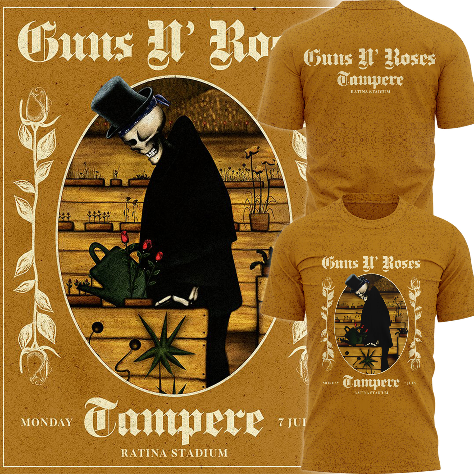 Guns N' Roses Tonight we play Tampere Limited Shirt Guns N' Roses Tonight we play Tampere Limited Shirt