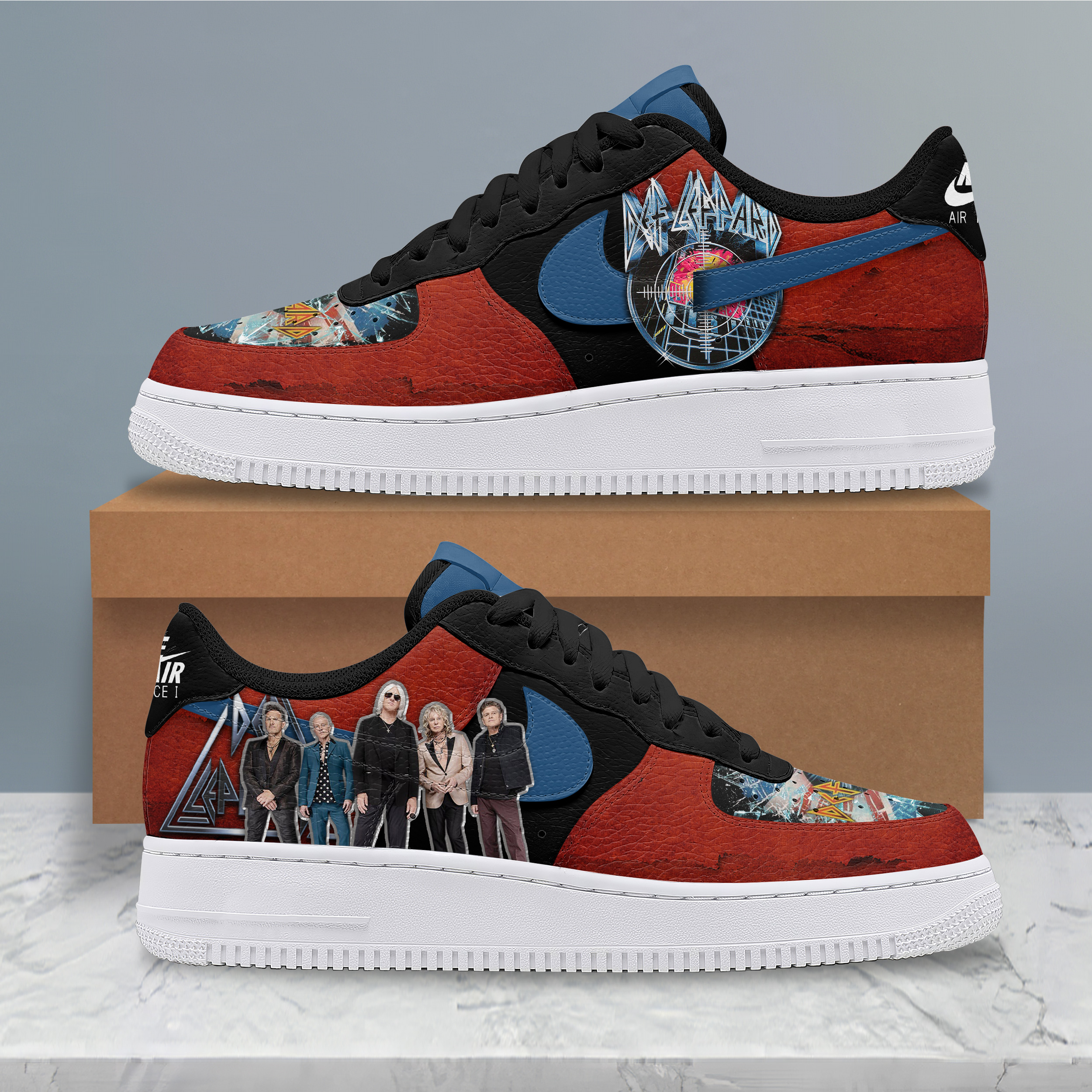 Def Leppard Rock Til You Drop THE WORLD TOUR 2025 Premium Air Force 1 Sneakers Def Leppard Rock Til You Drop THE WORLD TOUR 2025 Premium Air Force 1 Sneakers