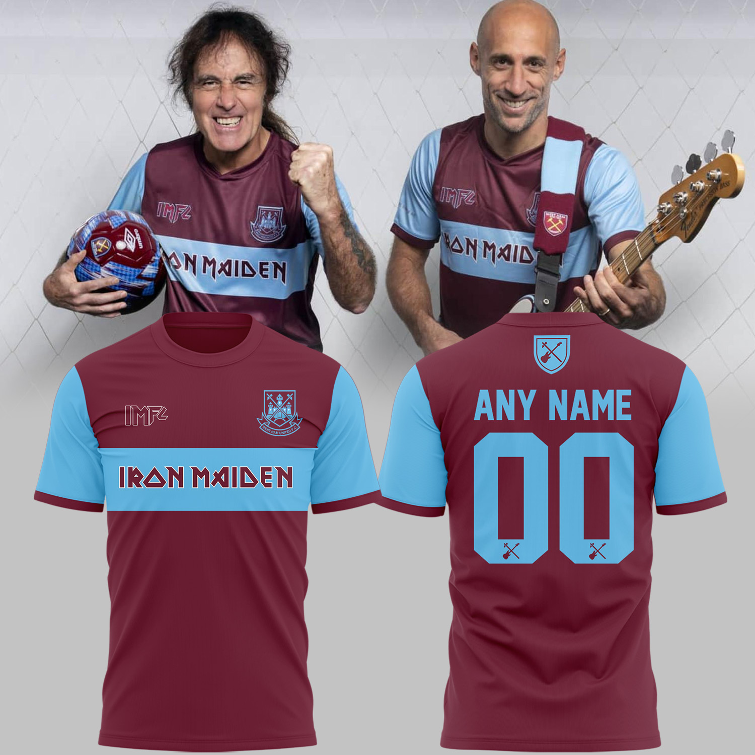 Iron Maiden x West Ham United 2025 Custom Name Shirt Iron Maiden x West Ham United 2025 Custom Name Shirt