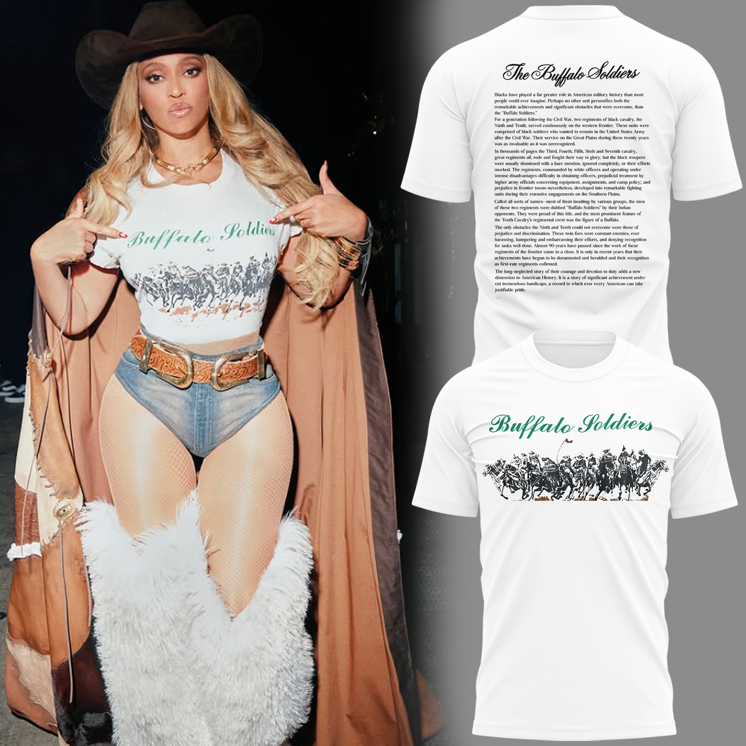Beyoncé Wearing Buffalo Soldier 2025 Limited Edition Shirt Beyoncé Wearing Buffalo Soldier 2025 Limited Edition Shirt