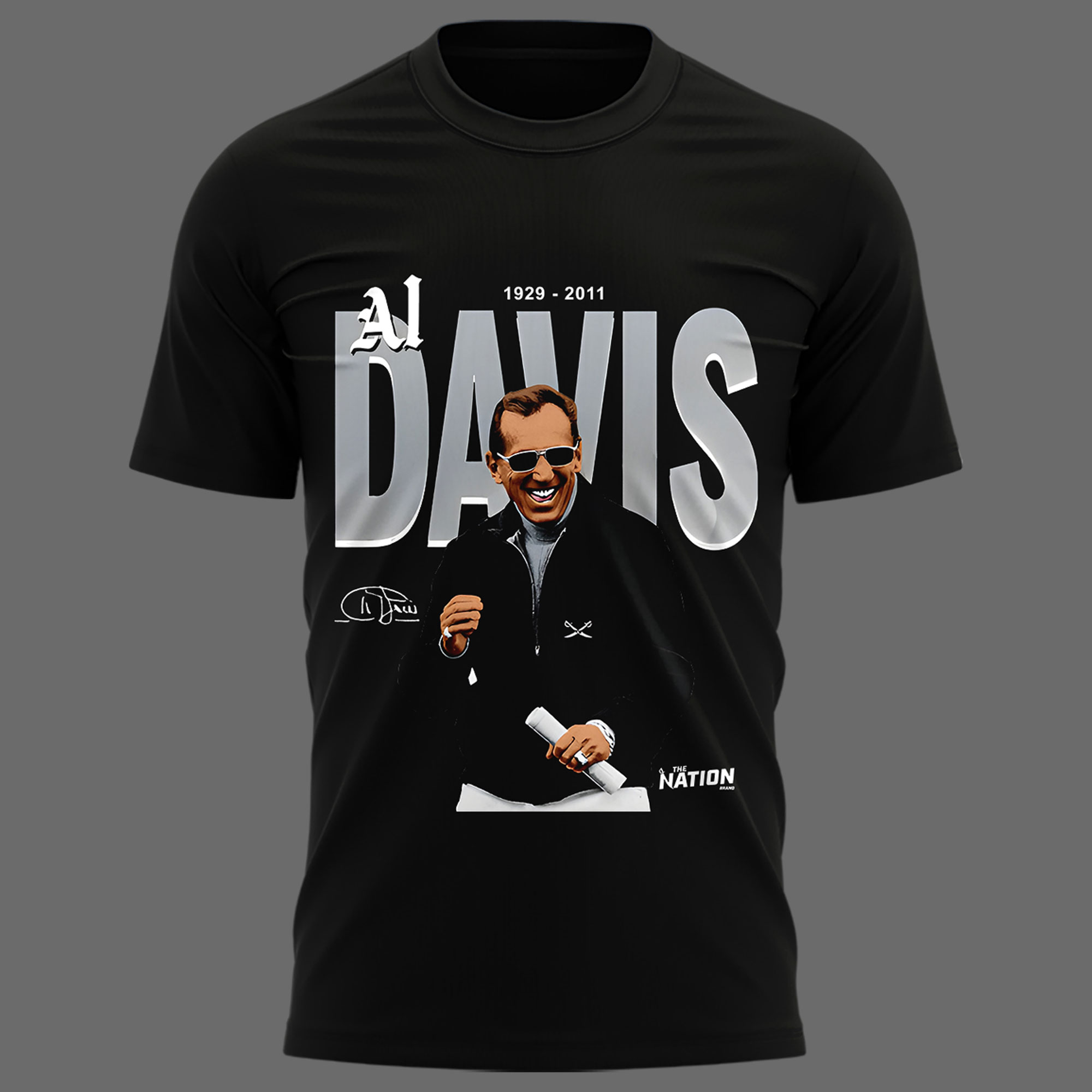 Las Vegas Raiders "AL Davis" Black T-shirt 2025 Las Vegas Raiders "AL Davis" Black T-shirt 2025