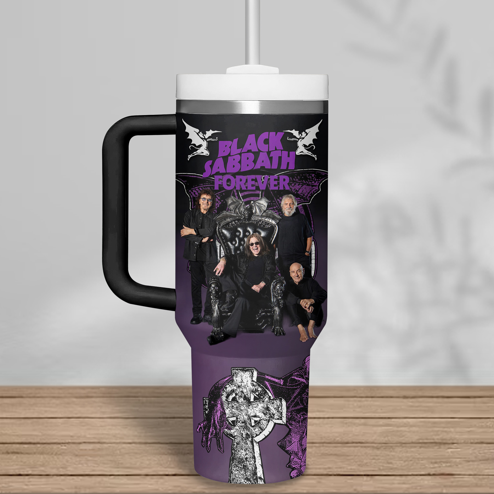 Black Sabbath 2025 Tour Gift For Fans 40oz Stanley Tumbler Black Sabbath 2025 Tour Gift For Fans 40oz Stanley Tumbler