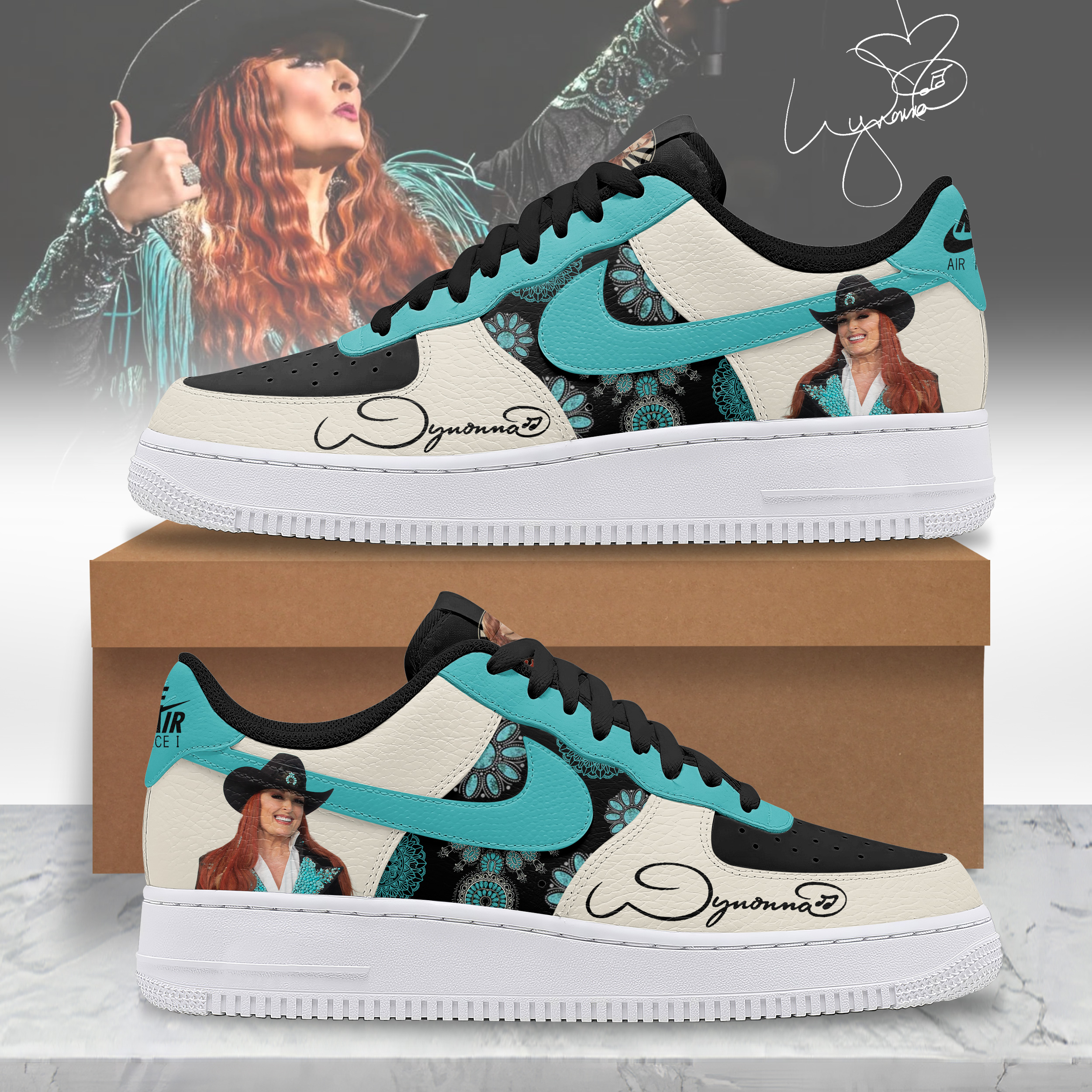Wynonna Judd The Greatest Hits Tour 2025 Air Force 1 Sneakers Wynonna Judd The Greatest Hits Tour 2025 Air Force 1 Sneakers