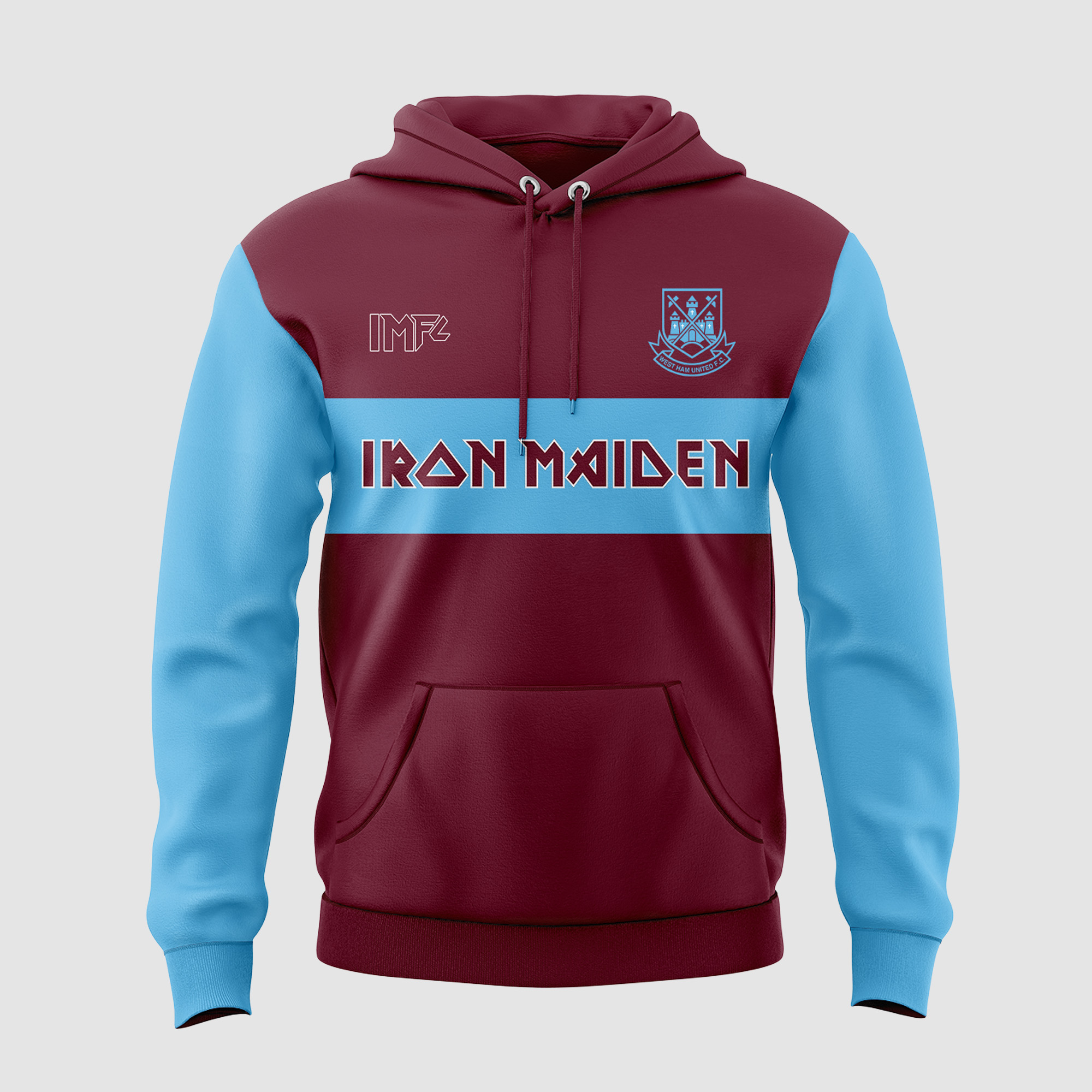 Iron Maiden x West Ham United 2025 Custom Name Hoodie Set Iron Maiden x West Ham United 2025 Custom Name Hoodie Set