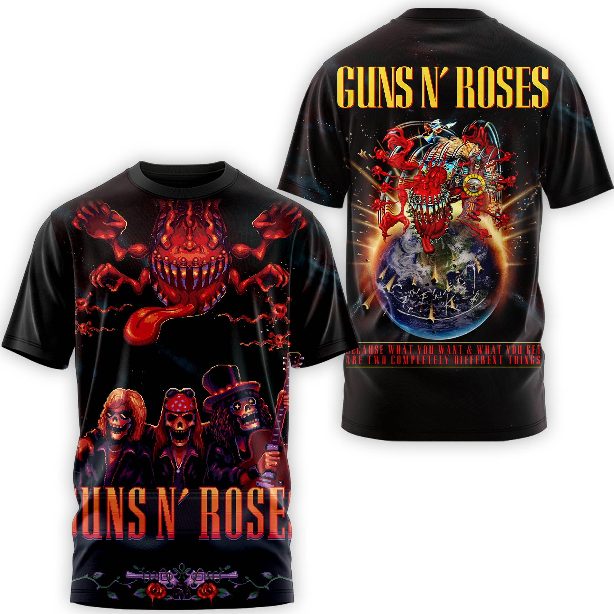 Guns N' Roses Europe and Middle East 2025 Stadium Tour Shirt Guns N' Roses Europe and Middle East 2025 Stadium Tour Shirt