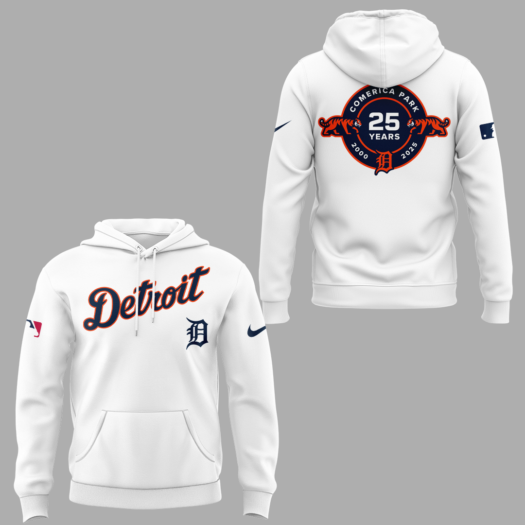 Detroit Tigers Celebrating The 25th Anniversary of Comerica Park Special Hoodie Detroit Tigers Celebrating The 25th Anniversary of Comerica Park Special Hoodie
