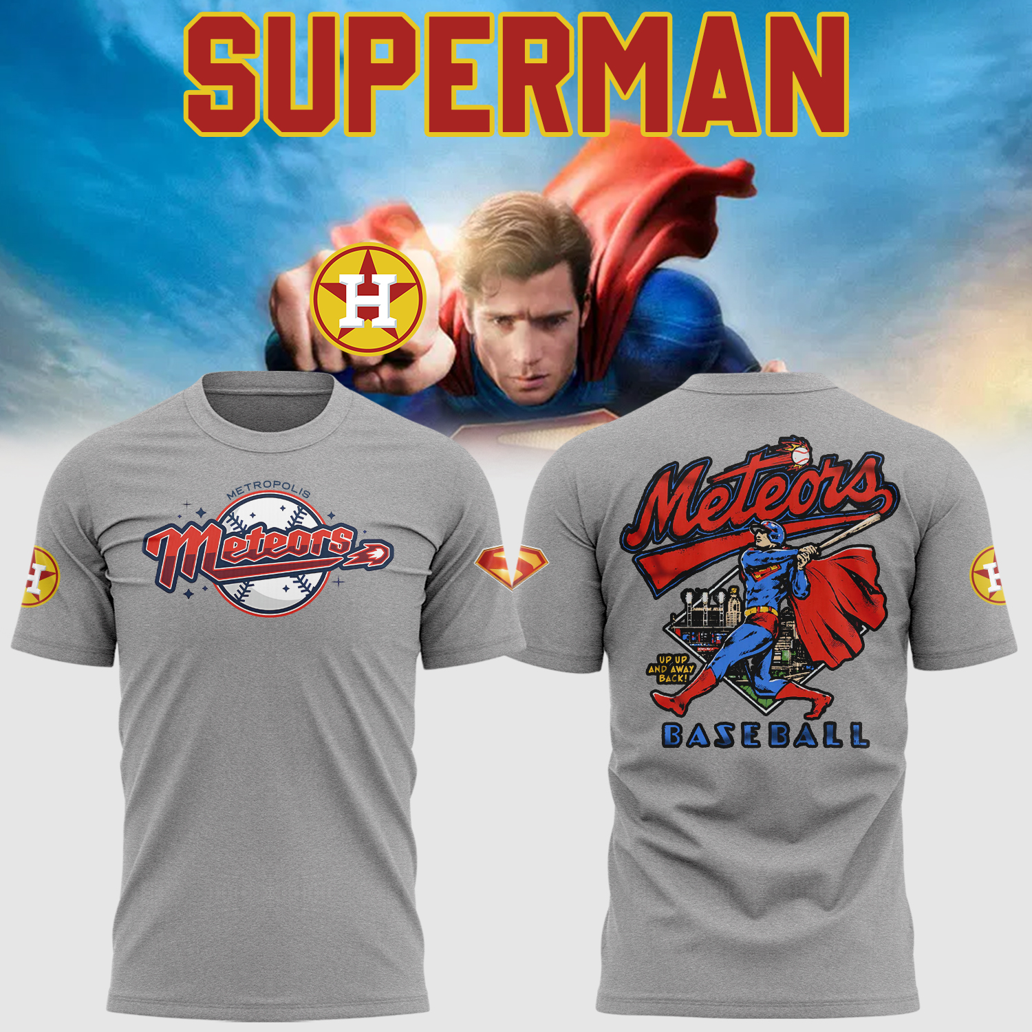 Houston Astros x Superman Metropolis Meteors Special Shirt 2025 Houston Astros x Superman Metropolis Meteors Special Shirt 2025
