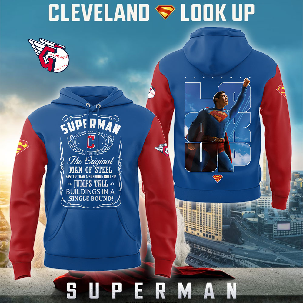 Cleveland Guardians x Superman Look Up Limited Edition Hoodie Set Cleveland Guardians x Superman Look Up Limited Edition Hoodie Set