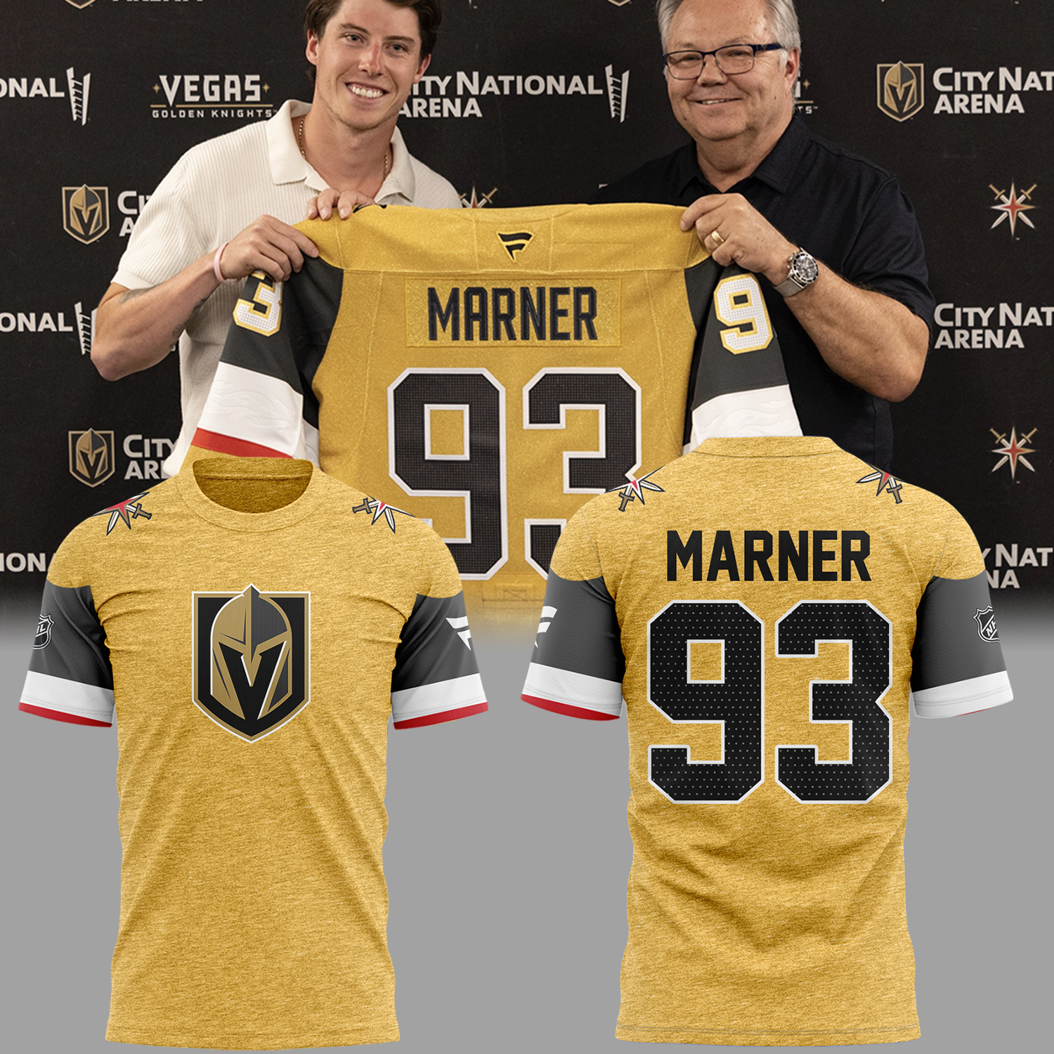 Vegas Golden Knight Mitch Marner Home Breakaway Shirt 2025 Vegas Golden Knight Mitch Marner Home Breakaway Shirt 2025