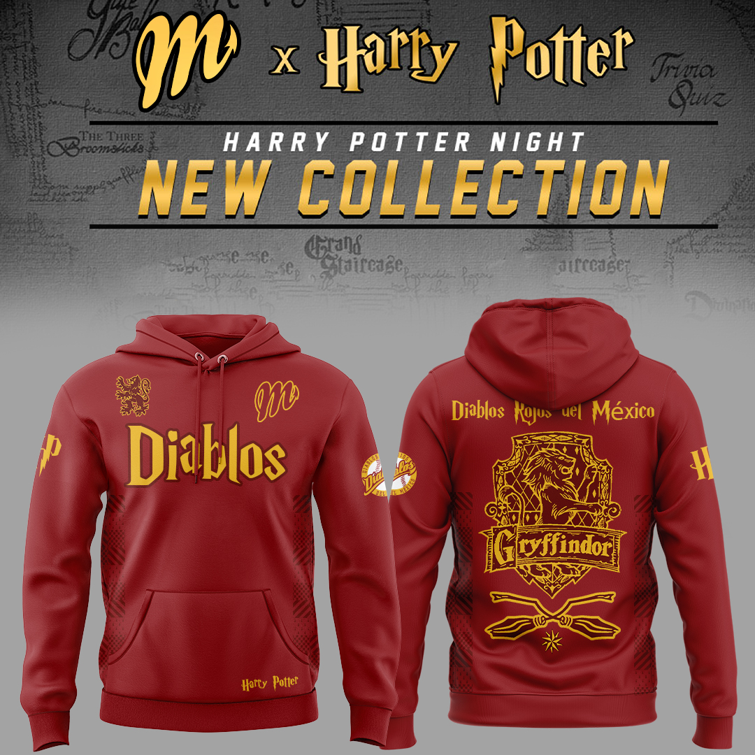 Limited Edition Diablos Rojos del México x Harry Potter Night Gryffindor House Hoodie Limited Edition Diablos Rojos del México x Harry Potter Night Gryffindor House Hoodie