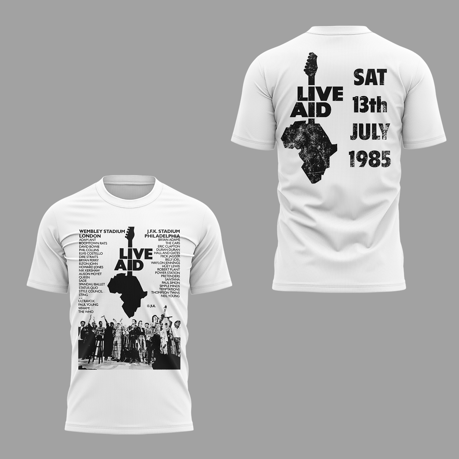 Live Aid Sat 13th July 1985 Limited Edition Shirt Live Aid Sat 13th July 1985 Limited Edition Shirt