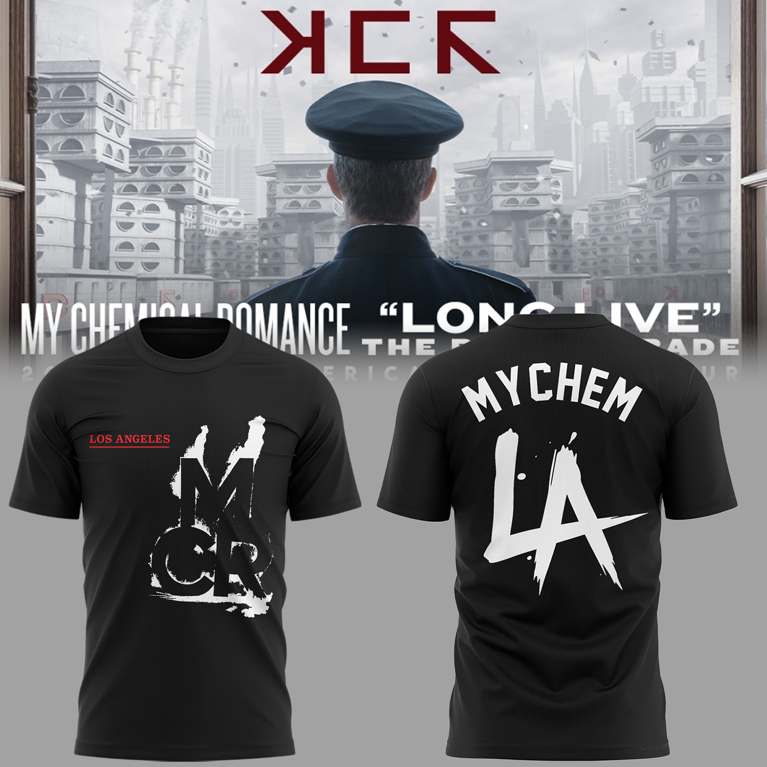 Los Angeles x MCR Long Live The Black Parade Tour 2025 Shirt Los Angeles x MCR Long Live The Black Parade Tour 2025 Shirt