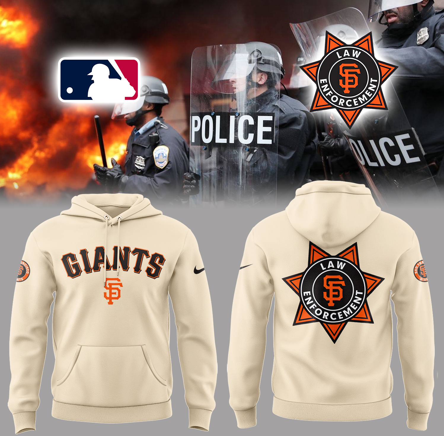 San Francisco Giants Law Enforcement Appreciation Night 2025 Hoodie Set San Francisco Giants Law Enforcement Appreciation Night 2025 Hoodie Set