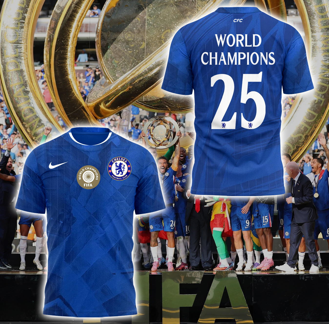 Chelsea FC Fifa Club World Cup Champions 2025 Shirt Chelsea FC Fifa Club World Cup Champions 2025 Shirt