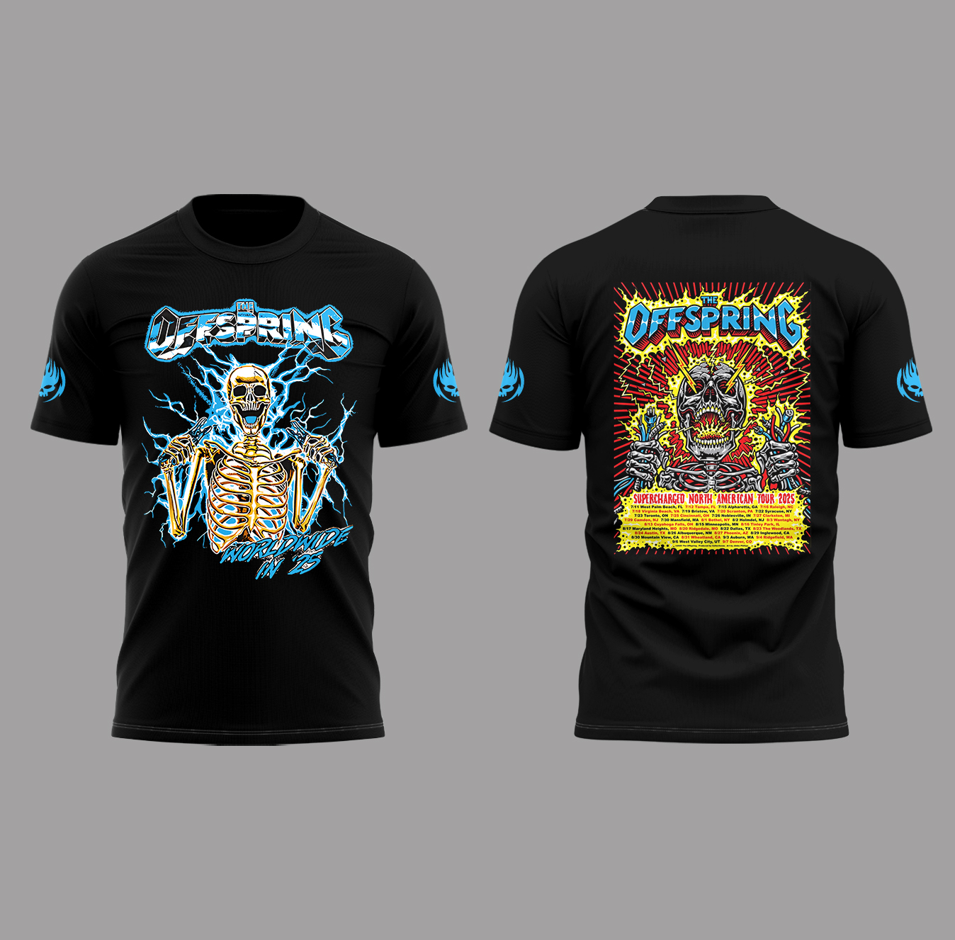 The Offspring "Supercharged Worldwide in 25" Limited Edition Shirt The Offspring "Supercharged Worldwide in 25" Limited Edition Shirt