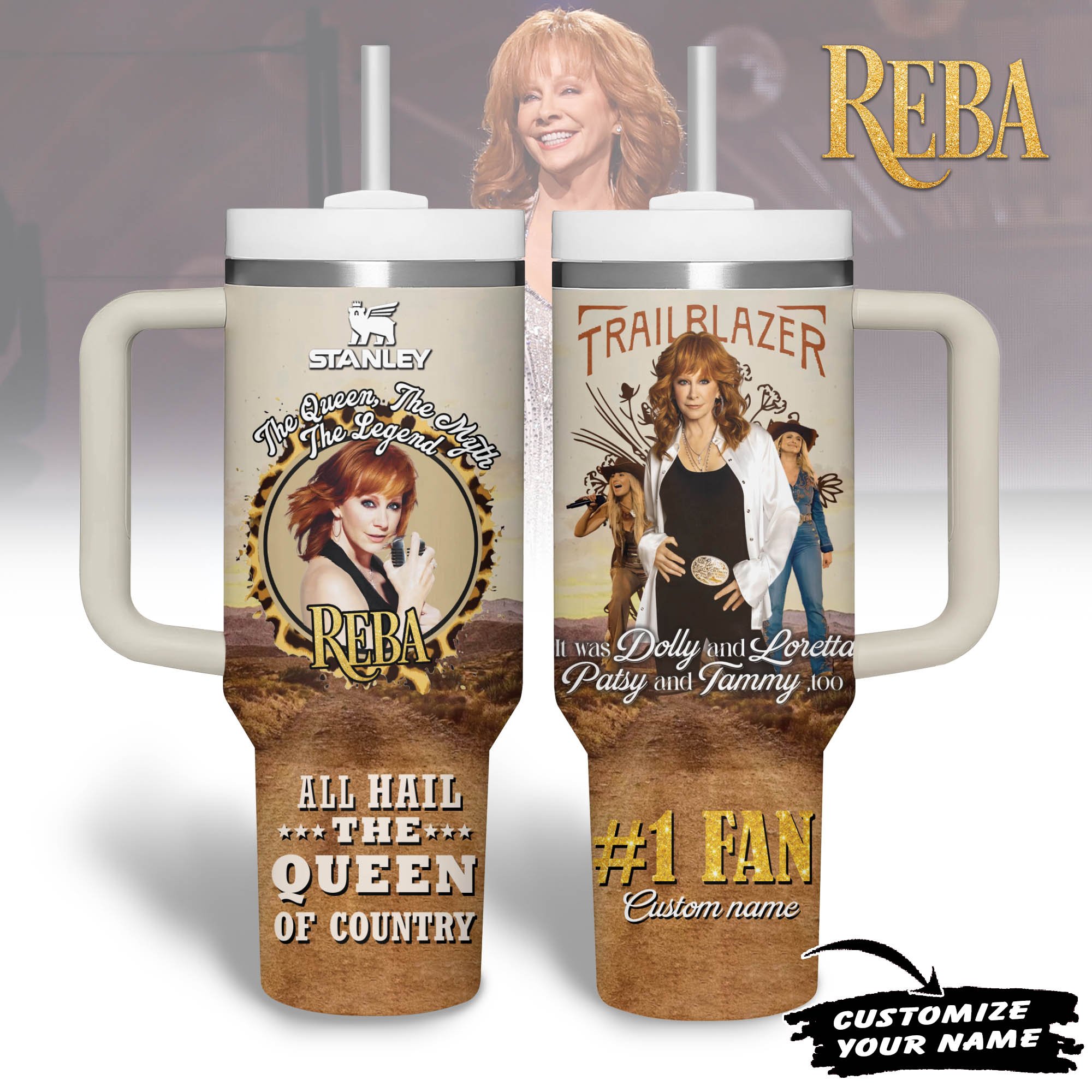 Reba McEntire All Hall The Queen Of Country 2025 Stanley Tumbler Reba McEntire All Hall The Queen Of Country 2025 Stanley Tumbler