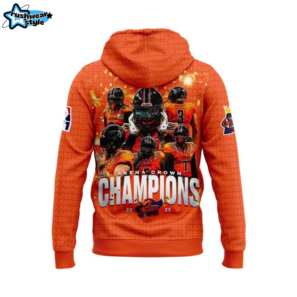 Albany Firebirds Arena Crown Champions 2025 Special Hoodie Set Albany Firebirds Arena Crown Champions 2025 Special Hoodie Set