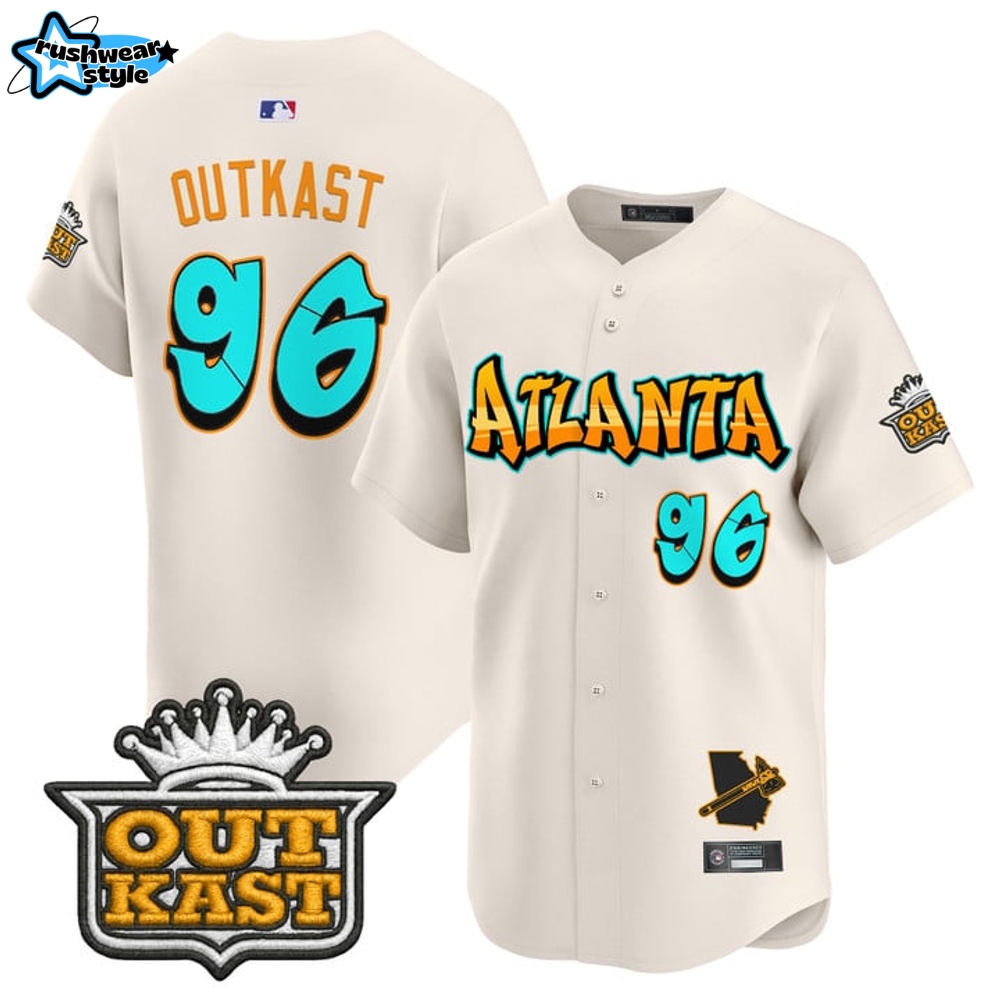 Atlanta Braves 'Graffiti A-Town Edition' Special Beige Baseball Jersey Atlanta Braves 'Graffiti A-Town Edition' Special Beige Baseball Jersey