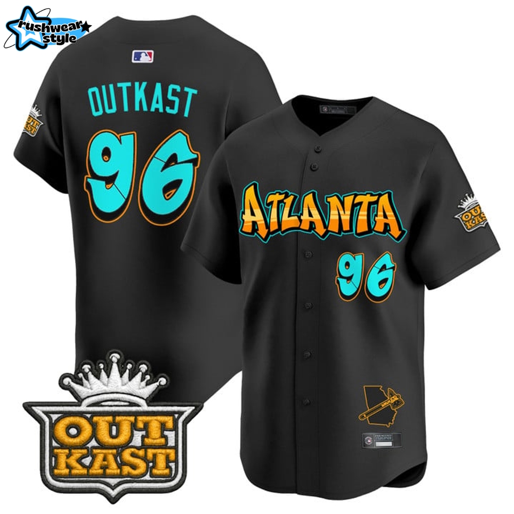 Atlanta Braves 'Graffiti A-Town Edition' Special Black Baseball Jersey Atlanta Braves 'Graffiti A-Town Edition' Special Black Baseball Jersey