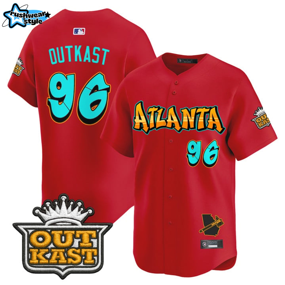 Atlanta Braves 'Graffiti A-Town Edition' Special Red Baseball Jersey Atlanta Braves 'Graffiti A-Town Edition' Special Red Baseball Jersey