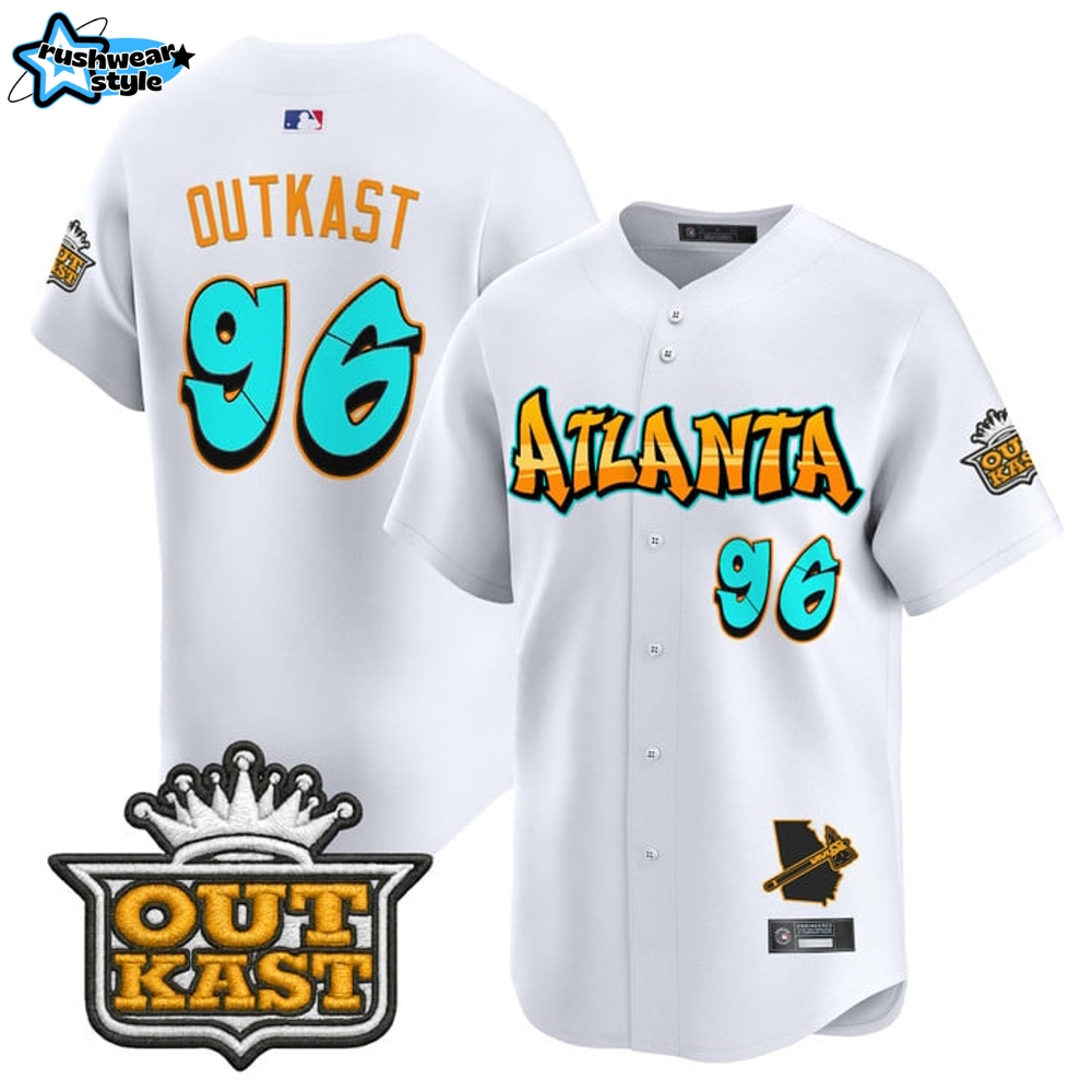 Atlanta Braves 'Graffiti A-Town Edition' Special White Baseball Jersey Atlanta Braves 'Graffiti A-Town Edition' Special White Baseball Jersey