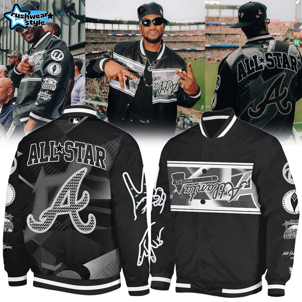 Atlanta Braves Usher 2025 MLB All-Star Game Bomber Jacket Atlanta Braves Usher 2025 MLB All-Star Game Bomber Jacket