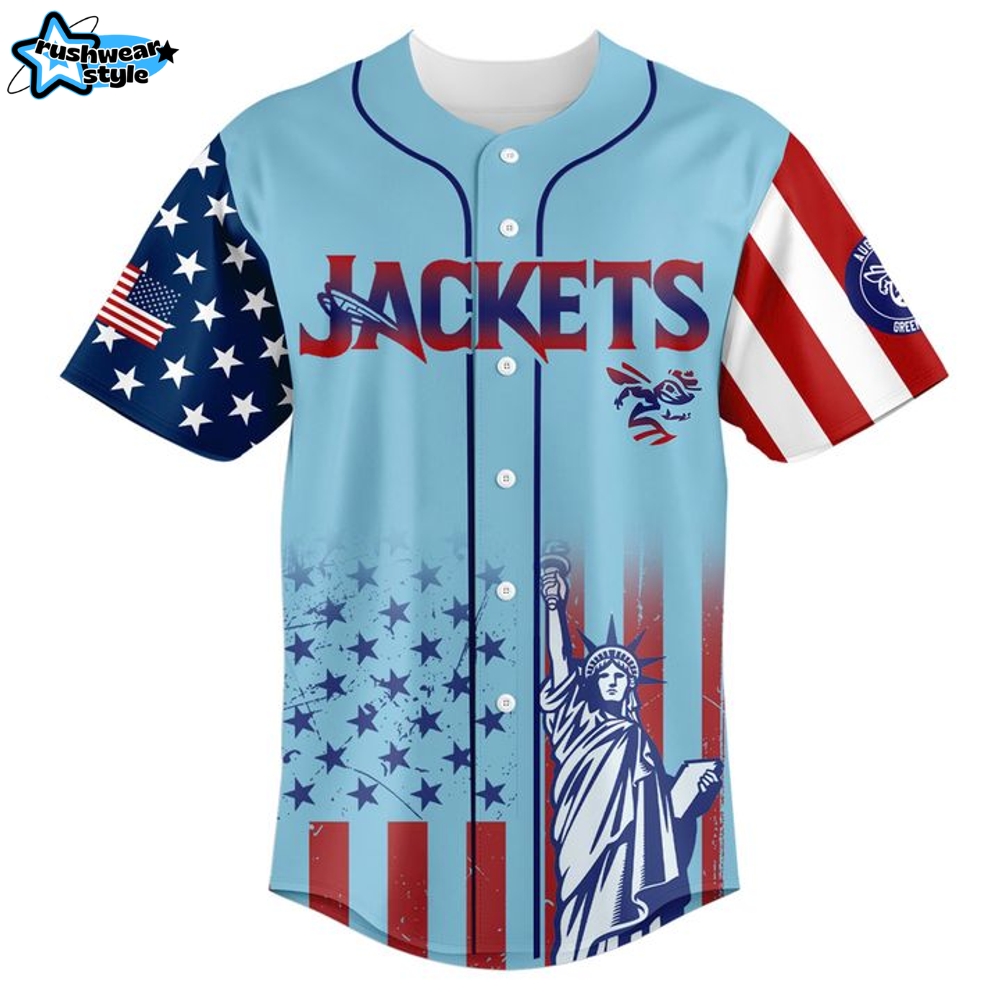 Augusta GreenJackets Happy Independence Day 2025 Baseball Jersey Augusta GreenJackets Happy Independence Day 2025 Baseball Jersey