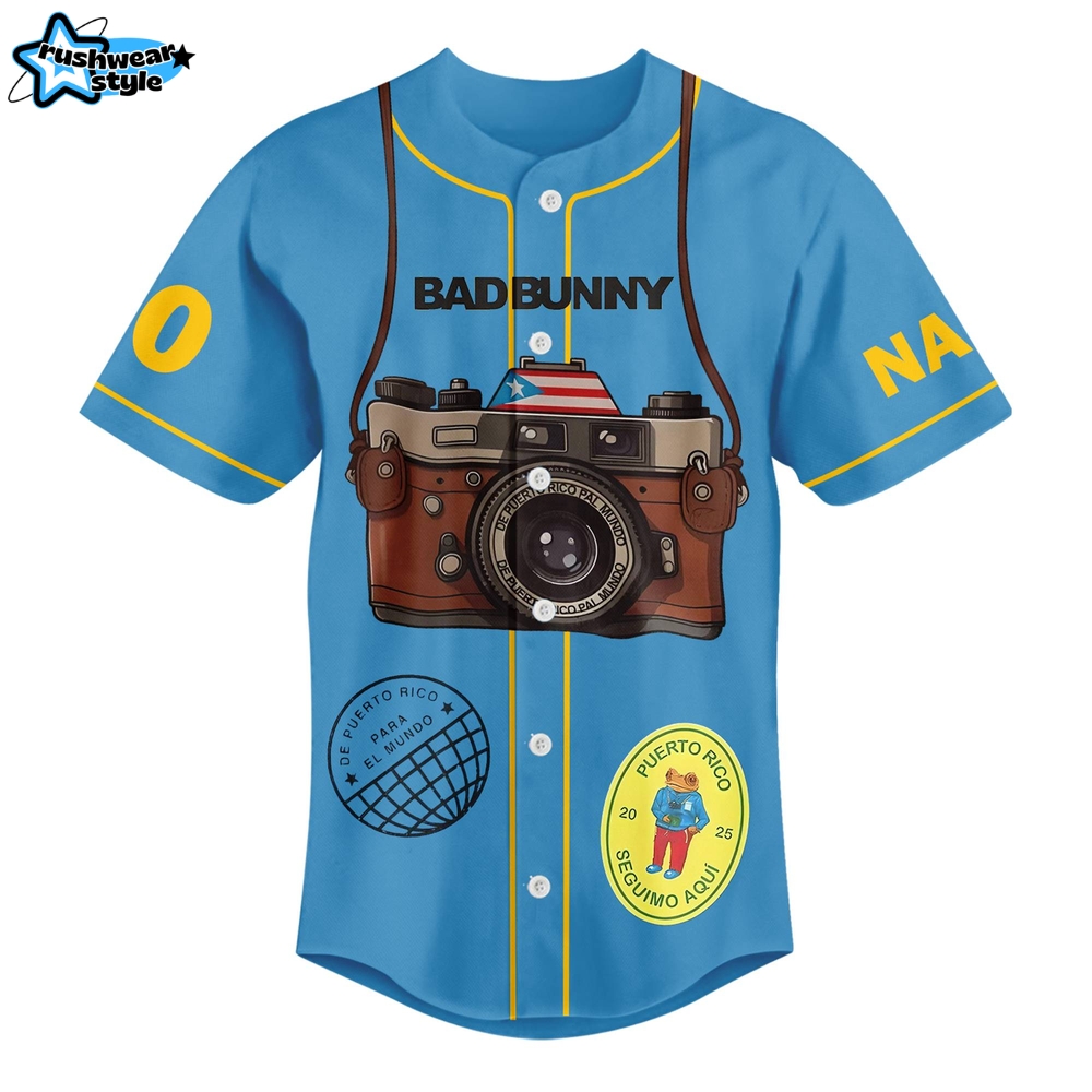Bad Bunny DeBÍ TiRAR MÁS FOTOS World Tour 2025 Baseball Jersey Bad Bunny DeBÍ TiRAR MÁS FOTOS World Tour 2025 Baseball Jersey