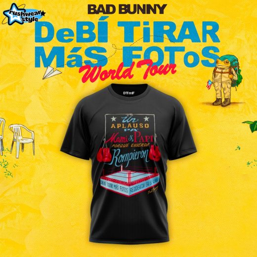 Bad Bunny DtMF World Tour 2025 Black Boxing Tee