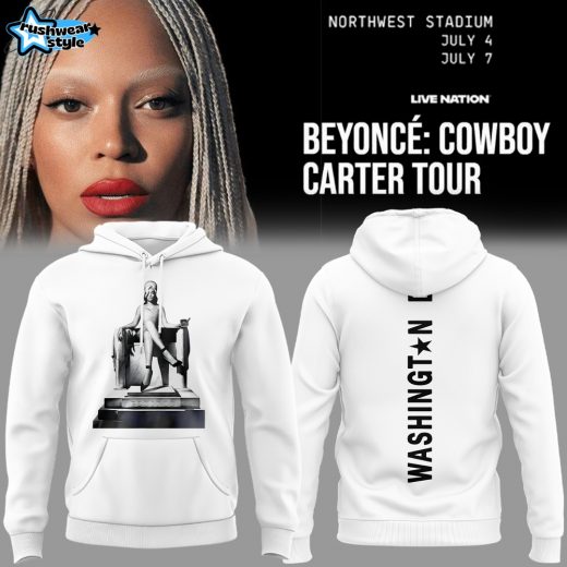 Beyonce Cowboys Carter Tour  x Washington DC Special White Hoodie