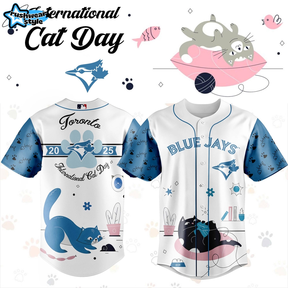 Blue Jays x International Cat Day Baseball Jersey Blue Jays x International Cat Day Baseball Jersey