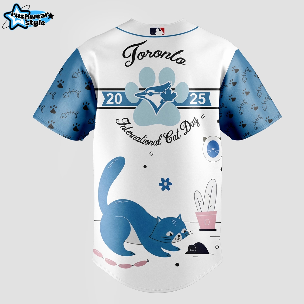 Blue Jays x International Cat Day Baseball Jersey Blue Jays x International Cat Day Baseball Jersey