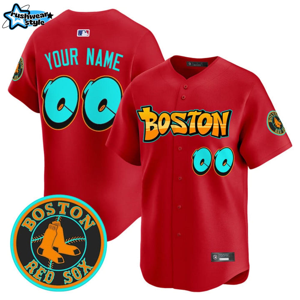 Boston Red Sox 'Graffiti Streetstyle Edition' Special Red Baseball Jersey Boston Red Sox 'Graffiti Streetstyle Edition' Special Red Baseball Jersey