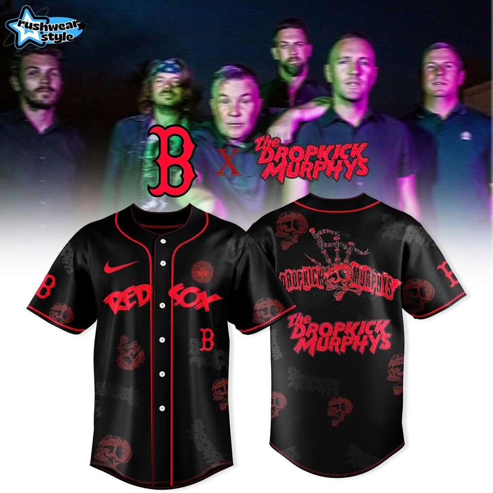 Boston Red Sox x Dropkick Murphys Special Edition Baseball Jersey - Red Boston Red Sox x Dropkick Murphys Special Edition Baseball Jersey - Red