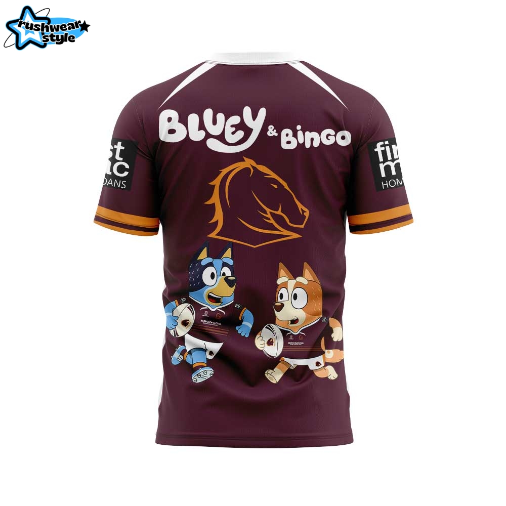 Brisbane Broncos NRL x Bluey and Bingo 2025 Shirt Brisbane Broncos NRL x Bluey and Bingo 2025 Shirt