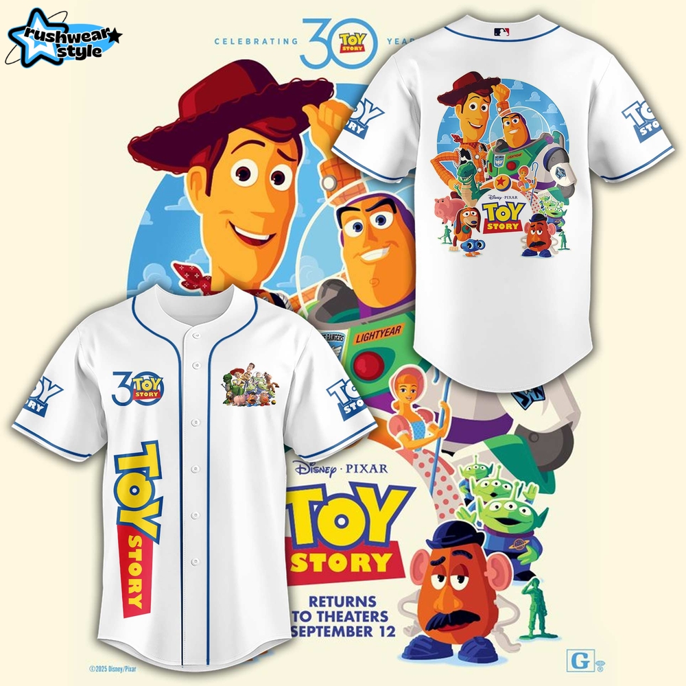 Celebrating 30 Years of Toy Story Special White Baseball Jersey Celebrating 30 Years of Toy Story Special White Baseball Jersey