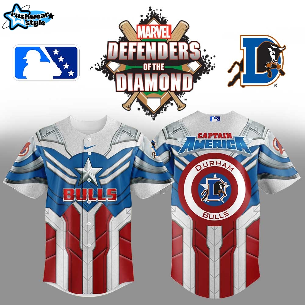 D.Bulls x Captain America Baseball Jersey Limited Edition 2025 D.Bulls x Captain America Baseball Jersey Limited Edition 2025